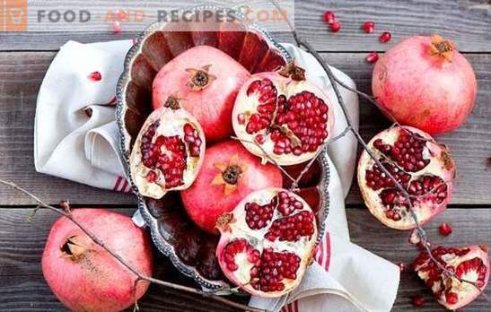 How to clean the pomegranate quickly so that the grains do not fly apart and the juice does not splash. How to clean the pomegranate and serve it to the table according to etiquette