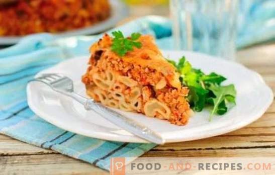 Bolognese with minced meat - Italian sauce! Bolognese sauce recipes with minced meat and tomatoes, mushrooms, wine, tomato paste