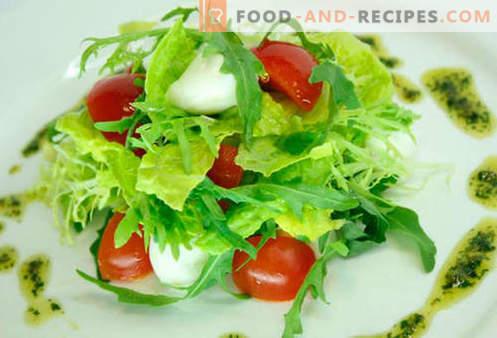 Salad with cherry tomatoes - five best recipes. How to properly and tasty to cook a salad with cherry tomatoes.
