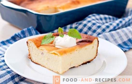 Cottage cheese casserole with semolina is prepared for breakfast and dinner. Recipes cottage cheese casserole with semolina sweet and salty