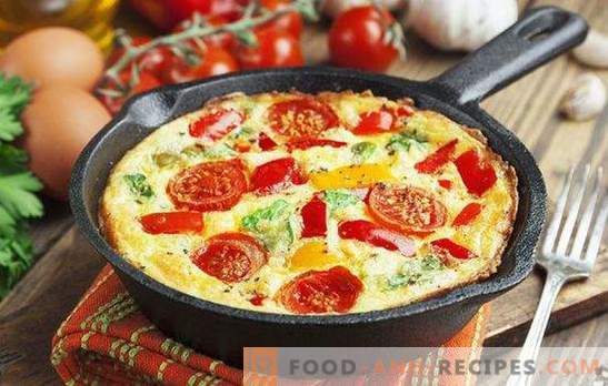 Omelet with vegetables - a bright and healthy breakfast. How to cook an omelet with vegetables in a pan, in a slow cooker, oven and microwave
