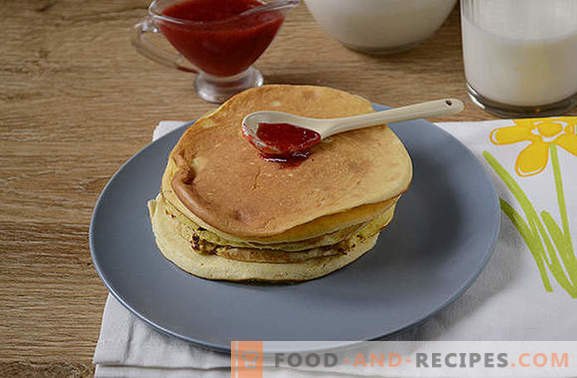 Pancakes with cornmeal: a lush, beautiful dessert on kefir. How to cook corn pancakes: step by step photo-recipe