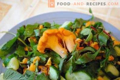Salads with Chanterelles