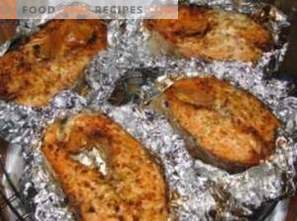 Trout steaks baked in the oven