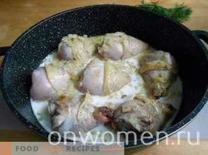 Chicken stewed in milk