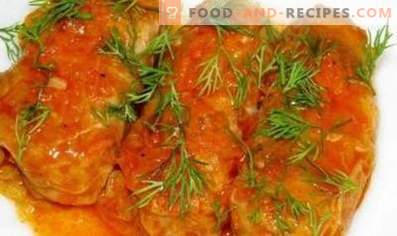 Cabbage rolls in the oven in tomato-sour cream sauce