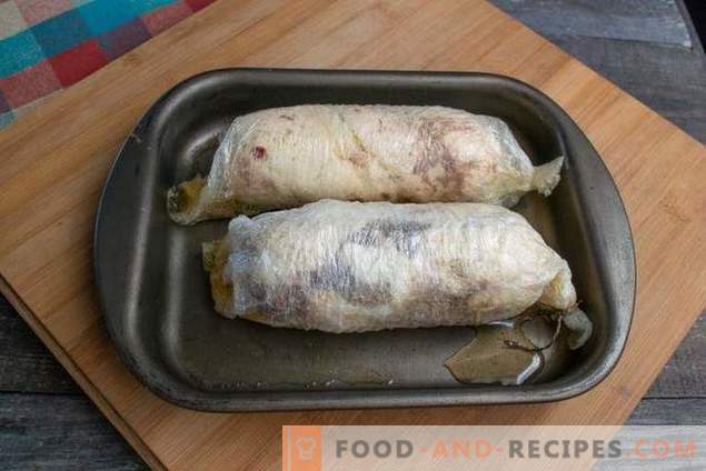Dietary beef roll with chicken fillet