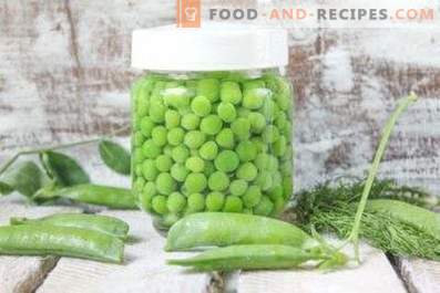 Preparation of green peas for the winter
