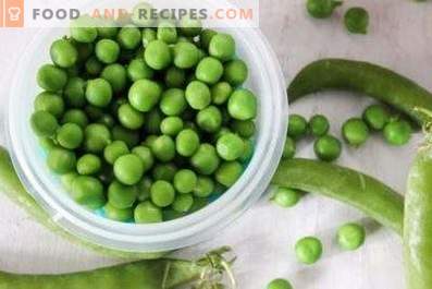 Preparation of green peas for the winter