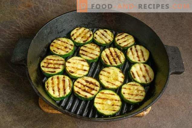 Grilled Squash with Cream and Vegetable Sauce