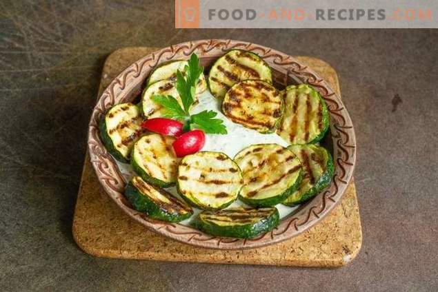Grilled Squash with Cream and Vegetable Sauce