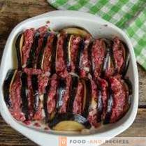 Beef with eggplants in vegetable sauce - nourishing and healthy