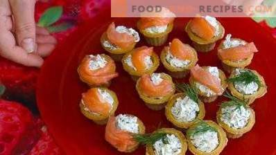 Tartlets with curd cheese