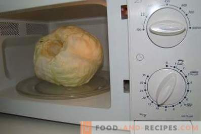 Cabbage for cabbage in the microwave