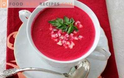 Beet puree soup