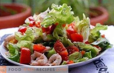 Salads with sea cocktail