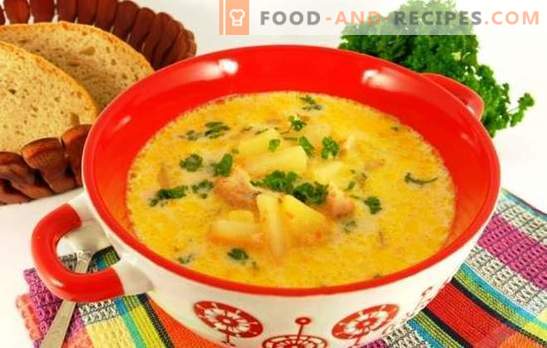 Chicken soup with melted cheese - the first dish with a creamy taste. The best recipes for chicken soup with melted cheese