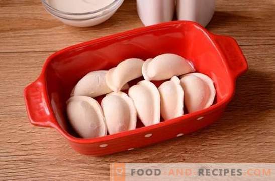 Dumplings baked in the oven is an unusual way of cooking regular meals. Step-by-step photo-recipe of dumplings with potatoes in the oven