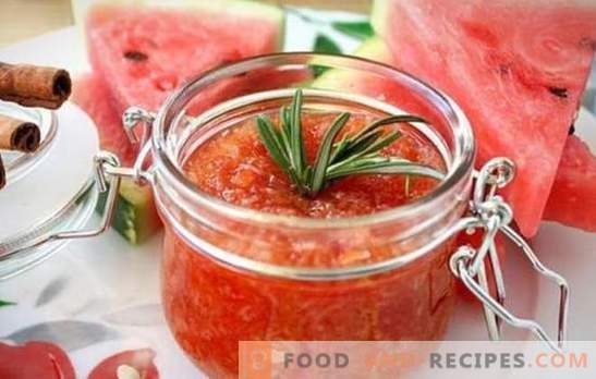 Watermelon jam for the winter - is dedicated to all the sweet tooth! We harvest tasty and fragrant jam from the pulp of watermelon and crusts